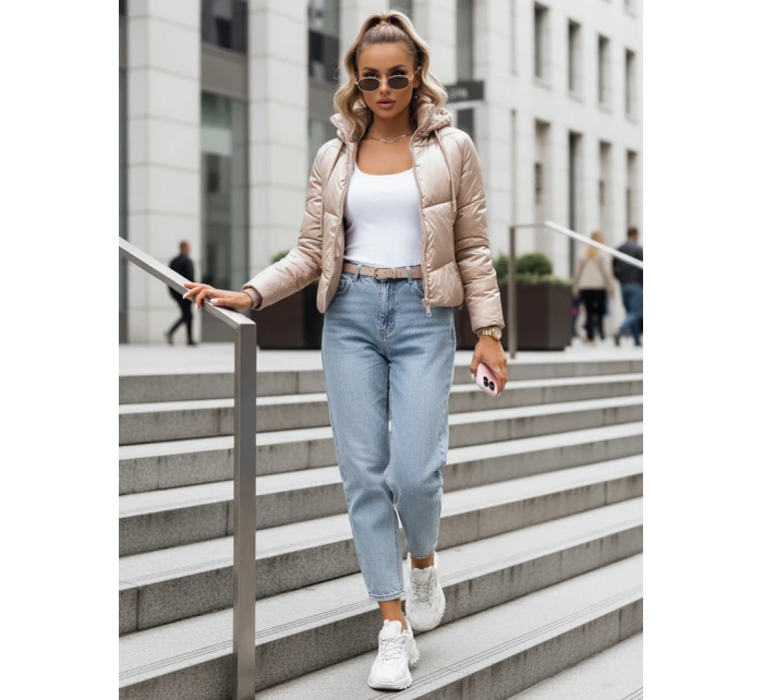 Dámská prošívaná přechodová bunda LOLAROSE béžová FashionStreet TY3738
