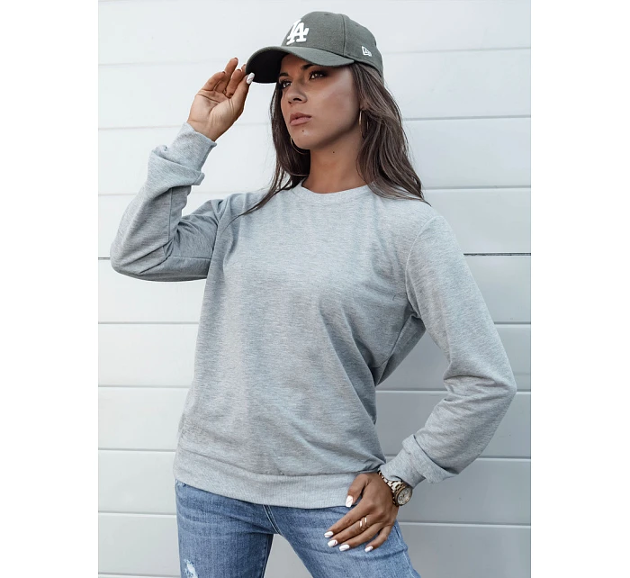 GLAMFLAIR dámská mikina světle šedá FashionStreet BY1315 GLAMFLAIR dámská mikina světle šedá FashionStreet BY1315