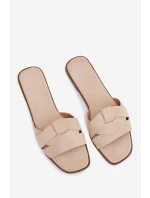 Dámské ploché sandály s Eko semišové světle béžové model 21943332 - Boto