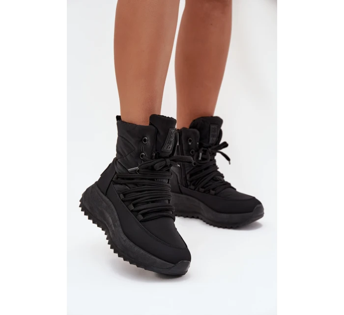 Dámské sněhule na zip Big Star – černé