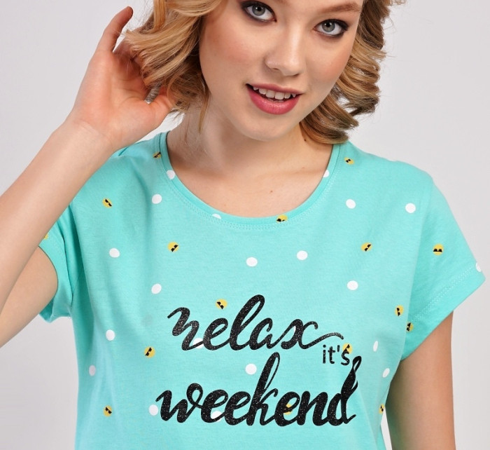 Dámská noční košile s krátkým rukávem Relax weekend