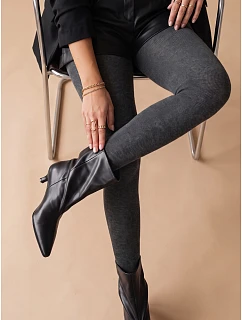Dámské silné krycí punčocháče z bavlny, antracitové, FashionStreet UY3216