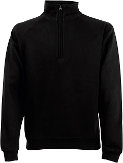 Fruit of the Loom Premium Zip Neck Sweat Mikina s 1/4 zipem 16.2032 black