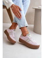 Zazoo N1068S4 Dámské Semišové Tenisky na Platformě Fialové