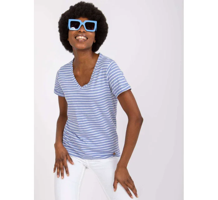 Tričko D16054M02431A bílé a modré