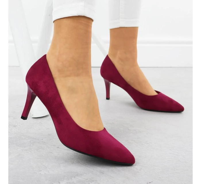 Dámské semišové lodičky na jehlovém podpatku fuchsiové barvy Sergio model 21905065 - LEONE Dámské semišové lodičky na jehlovém podpatku fuchsiové barvy Sergio model 21905065 - LEONE