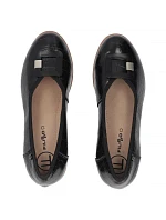 Černé kožené lodičky Filippo DP7661/26 BK na podpatku