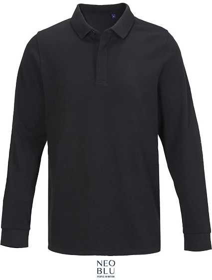 NEOBLU Owen LSL Men Pánské těžké piqué polo s dlouhým rukávem 24.4396 deep black NEOBLU Owen LSL Men Pánské těžké piqué polo s dlouhým rukávem 24.4396 deep black