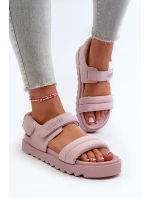 Dámské sandály na platformě Big Star NN274753 růžové Dámské sandály na platformě Big Star NN274753 růžové