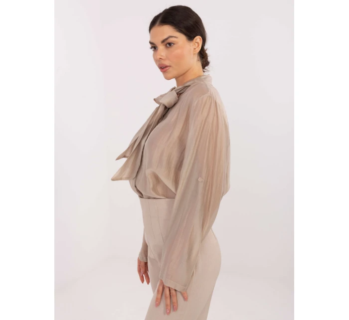 Koszula IT KS model 21795596 beżowy - FPrice Koszula IT KS model 21795596 beżowy - FPrice