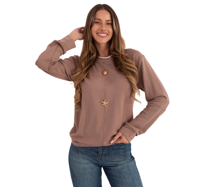 Bluza RV BL model 21717667 ciemny bezowy - FPrice Bluza RV BL model 21717667 ciemny bezowy - FPrice