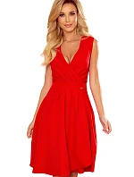 Elegantní šaty 338-1 červené - Numoco