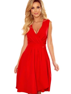 Elegantní šaty model 21212070 červené - numoco