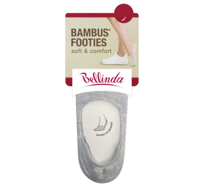 Bambusové velmi nízké dámské ponožky BAMBUS FOOTIE SOCKS - BELLINDA - šedá