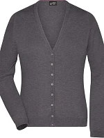 Daiber JN 660 Dámský pletený cardigan s výstřihem do V 02.0660 anthracite melange