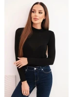 Dámská blůza s rolákem a dlouhým rukávem z kašmíru černá Dámská blůza s rolákem a dlouhým rukávem z kašmíru černá