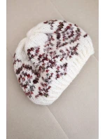 Dámská zimní vlněná čepice s ozdobnými krystalky K399 černá