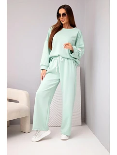 Dámský komplet máslíčko mikina + kalhoty tmavě mátová