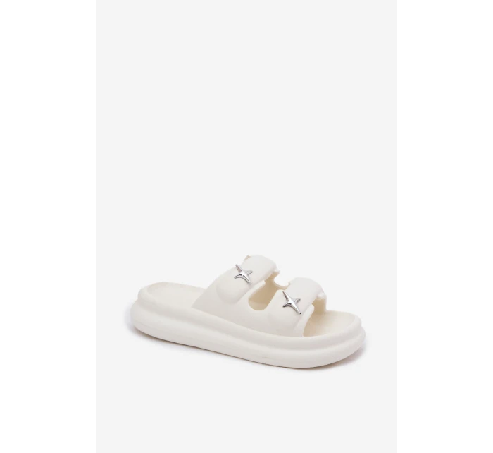 Dámské Pěnové Pantofle Na Platformě Ecru model 21700337 - Boto Dámské Pěnové Pantofle Na Platformě Ecru model 21700337 - Boto