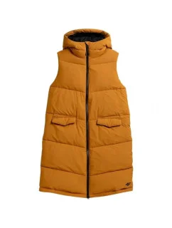Dámská vesta W H4Z21 KUDP004 82S sv. hnědá - 4F