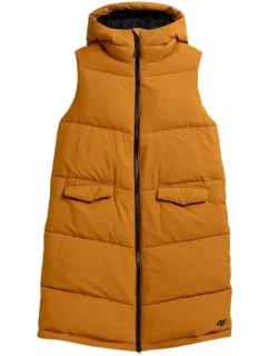 Dámská vesta W H4Z21 KUDP004 82S sv. hnědá - 4F