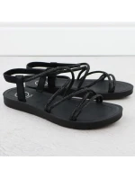 Dámské římské sandály Filippo se zirkony černé DS6884 Dámské římské sandály Filippo se zirkony černé DS6884