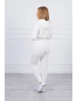 Široká žebrovaná souprava v barvě ecru