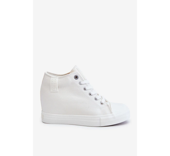 Vysoké tenisky na klínu Big Star Bílé model 21608832 - Big Star Shoes Vysoké tenisky na klínu Big Star Bílé model 21608832 - Big Star Shoes
