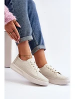 Dámské kožené sportovní tenisky Bílé Failla