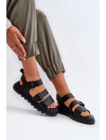 Dámské sandály z ekokože Big Star model 21653814 Černé - Big Star Shoes