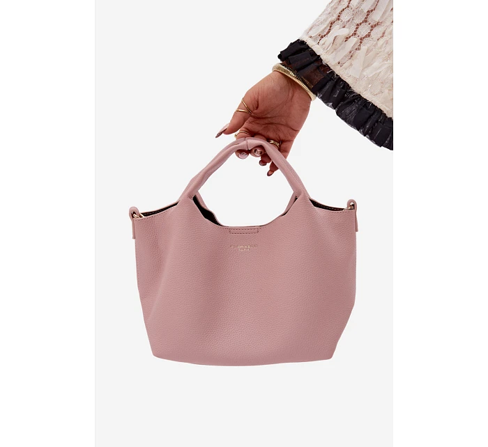 Růžová kabelka z imitace kůže Corisse