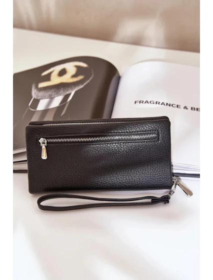 Velká Dámská Peněženka S Ražbou Eko Kůže Černá Martiel