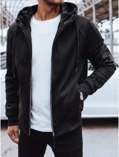 Pánská rozepínací zateplená mikina černá FashionStreet BX5627