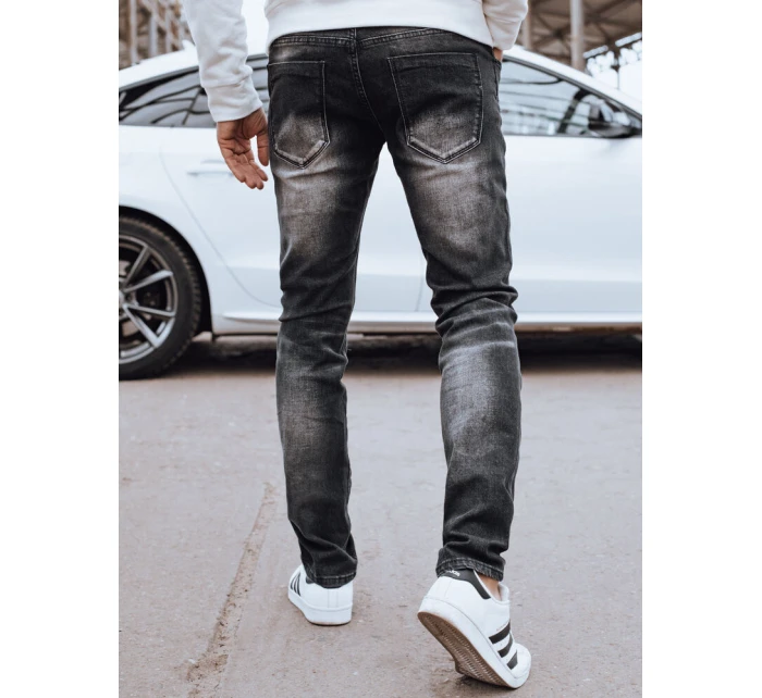 Pánské černé džínové kalhoty FashionStreet UX4245 Pánské černé džínové kalhoty FashionStreet UX4245
