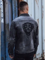 Pánská šedá džínová bunda model 21980259 - Dstreet