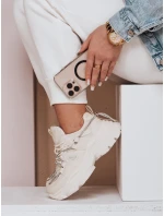 Dámské tenisky na silnější podrážce NEWMOVE beige FashionStreet ZY0589