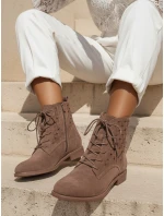 Dámské hnědé ažurové boty FashionStreet ZY1347