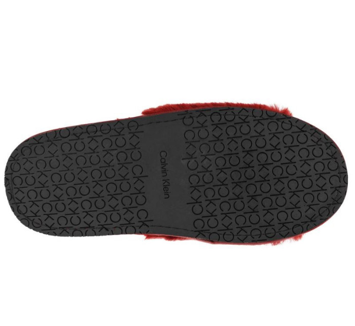 Dámské sandály s umělou kožešinou W HW0HW00634-XB8 - Calvin Klein