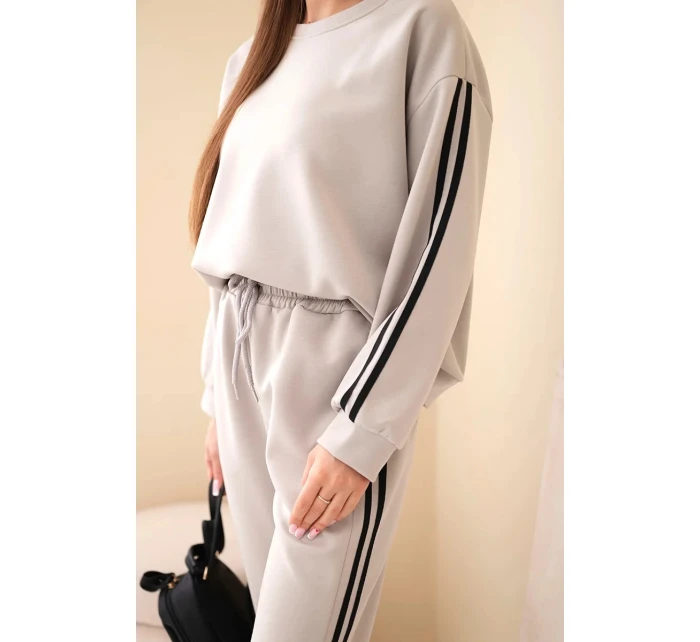 Dámský viskózový komplet v model 22011688 provedení s lampasy fango - K-Fashion