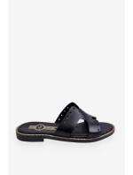 Zazoo 40326 Dámské Žabky S Ozdobnými Výstřihy Černé