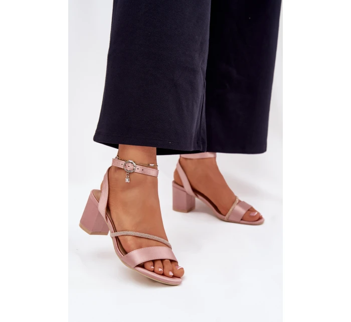 Dámské Sandály Na Podpatku S  Béžové model 21695212 - VINCEZA