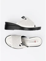 Luxusní dámské  nazouváky bílé platforma