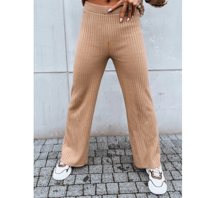 Dámské kalhoty s širokými nohavicemi MOSSYMOOD camel FashionStreet UY1690 Dámské kalhoty s širokými nohavicemi MOSSYMOOD camel FashionStreet UY1690