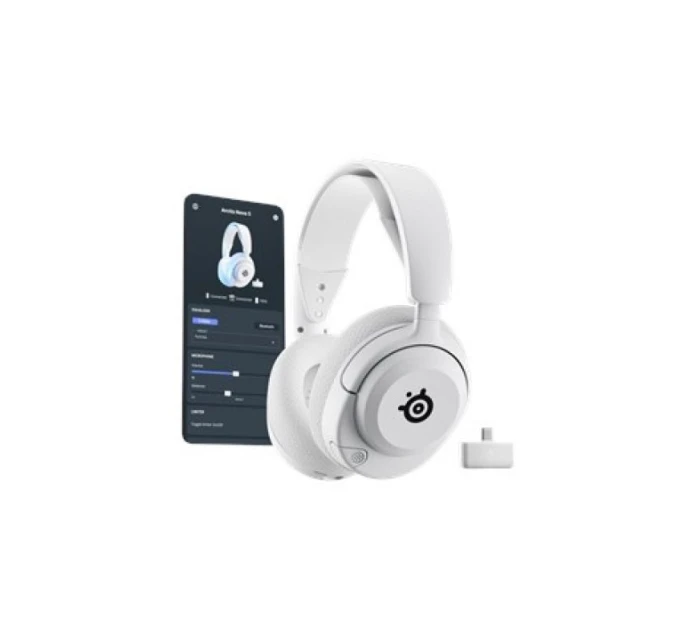 SteelSeries Herní náhlavní souprava Arctis Nova 5P Bluetooth s mikrofonem přes uši s potlačením hluku Bezdrátová bílá SteelSeries Herní náhlavní souprava Arctis Nova 5P Bluetooth s mikrofonem přes uši s potlačením hluku Bezdrátová bílá