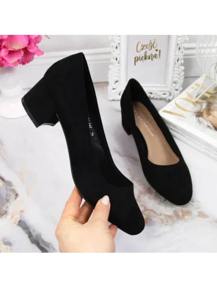 W černé semišové lodičky s model 19443130 - SERGIO LEONE