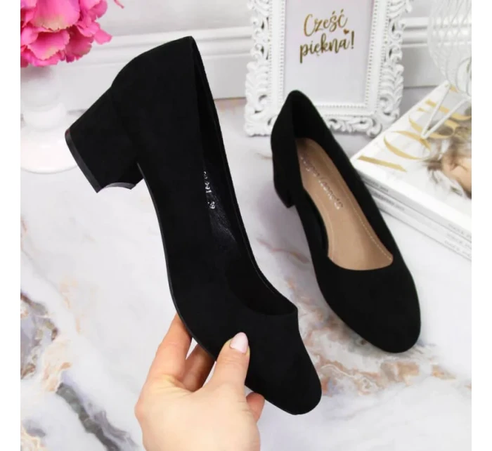 W černé semišové lodičky s model 19443130 - SERGIO LEONE