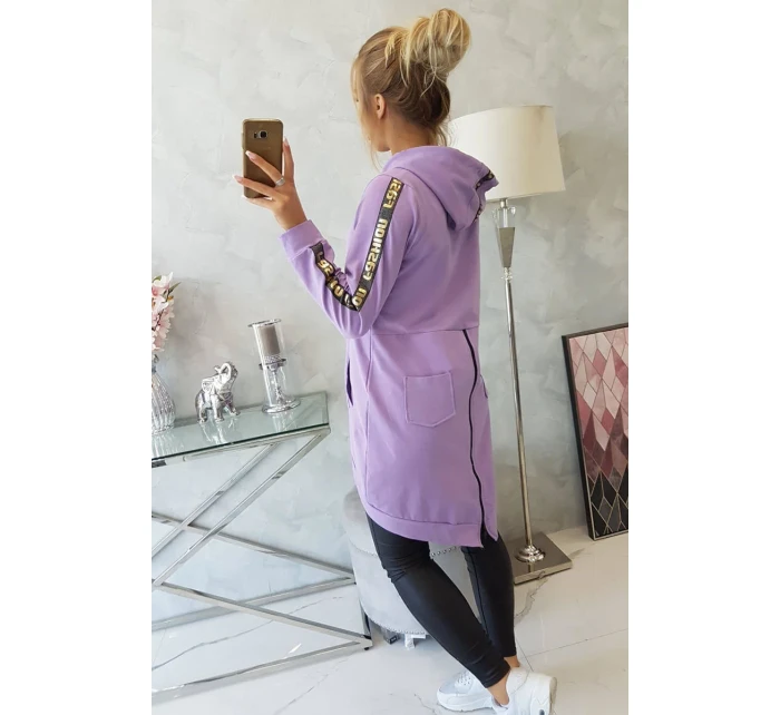 Mikina se zipem na zádech tmavě fialová