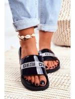 Dámské Nazouváky Big Star Malované Černé GG274A007 Dámské Nazouváky Big Star Malované Černé GG274A007