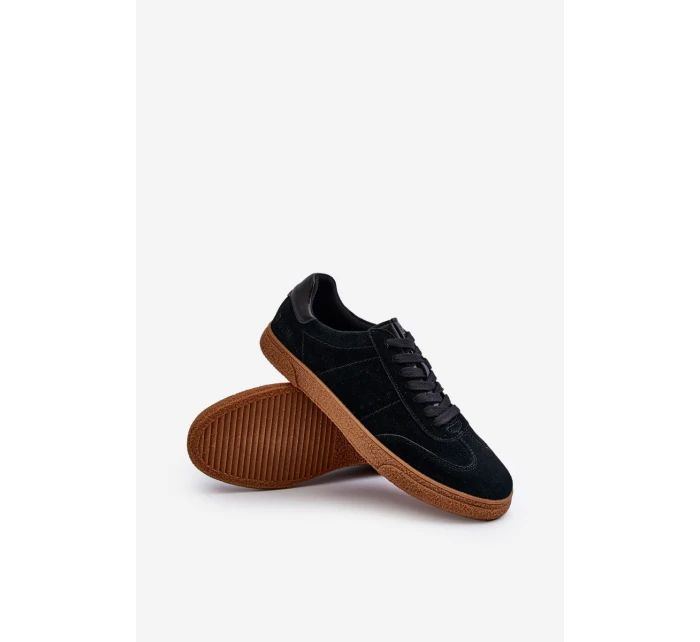 Nízké pánské tenisky z ekologické kůže Big Star NN174284 černé Nízké pánské tenisky z ekologické kůže Big Star NN174284 černé