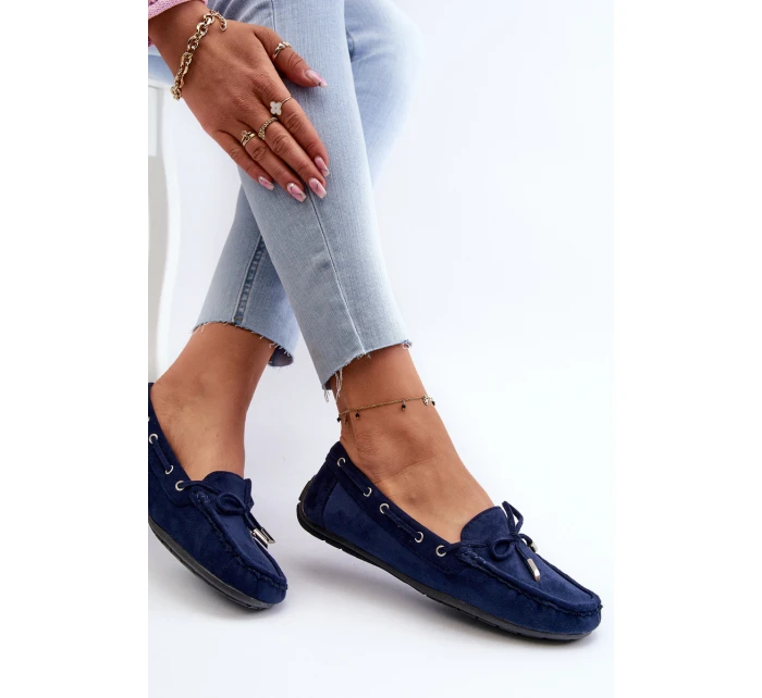 Dámské modré semišové mokasíny Si Passione Dámské modré semišové mokasíny Si Passione